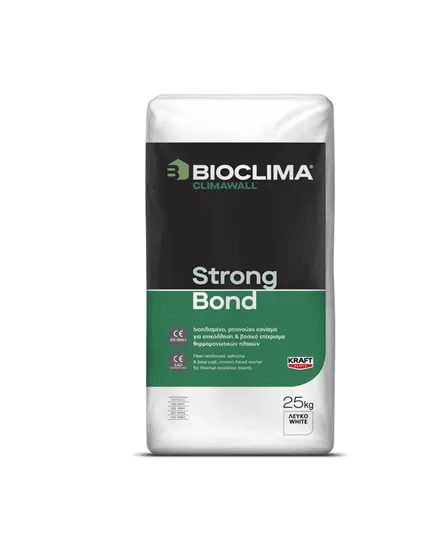 Κόλλα Θερμομονωτικών Πλακών 25 Κιλών Λευκή Strong Bond Climawall Bioclima